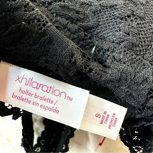 NWT Black Lace Padded Halter Bralette Size S - Picture 7 of 8